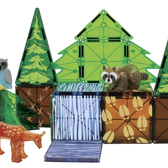 New MAGNA-TILES Forest Animals 25 Piece Magnetic Construction Set Magna Tiles - Picture 4 of 4